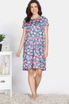 Zivame Dream Daze Knit Poly Knee Length Nightdress - Deep Sea Coral — thumbnail 2